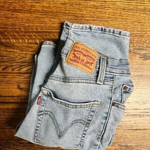 Levi's Ribcage Straight Light Blue Jeans